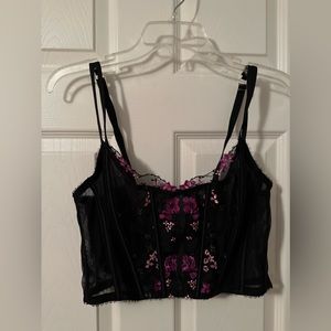 Victoria Secret Floral Embroidery Corset Top